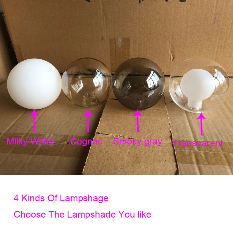 Nordic Modern LED Pendant Gold Light Glass