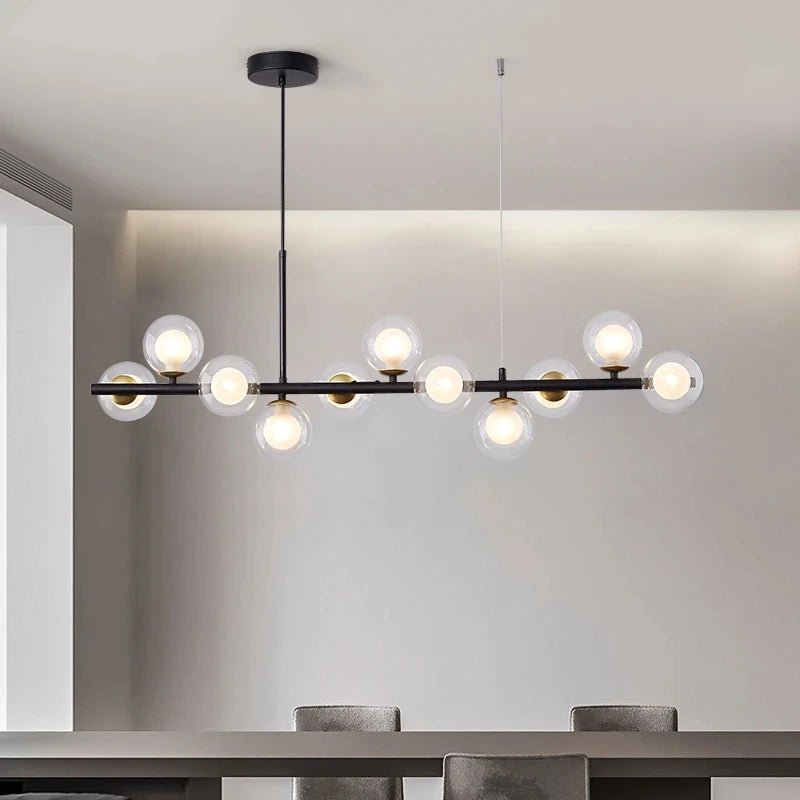 Nordic Modern LED Pendant Gold Light Glass