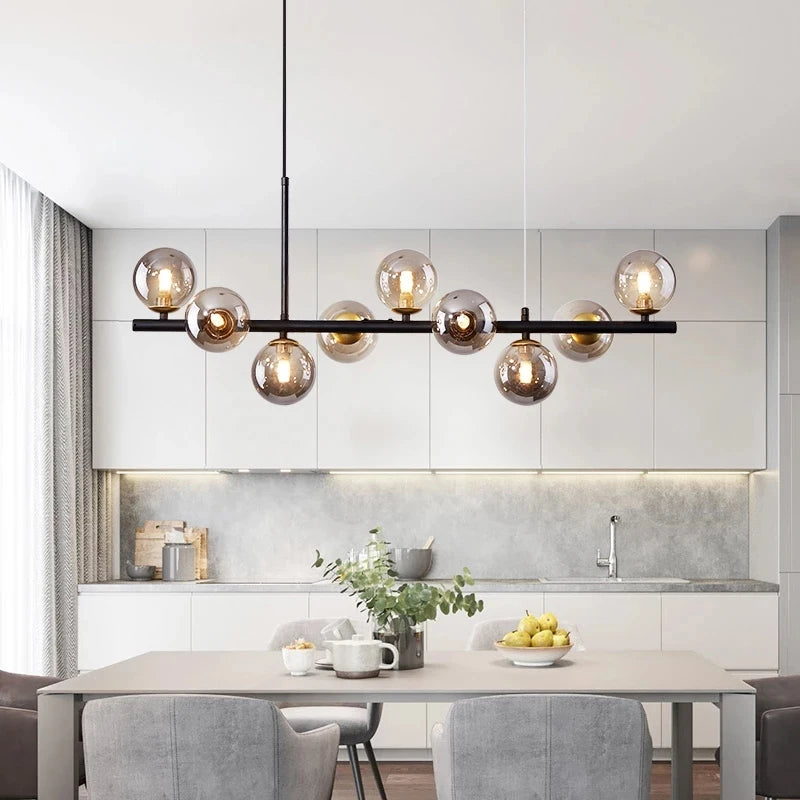 Nordic Modern LED Pendant Gold Light Glass