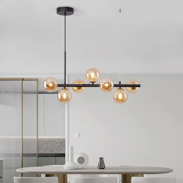 Nordic Modern LED Pendant Gold Light Glass