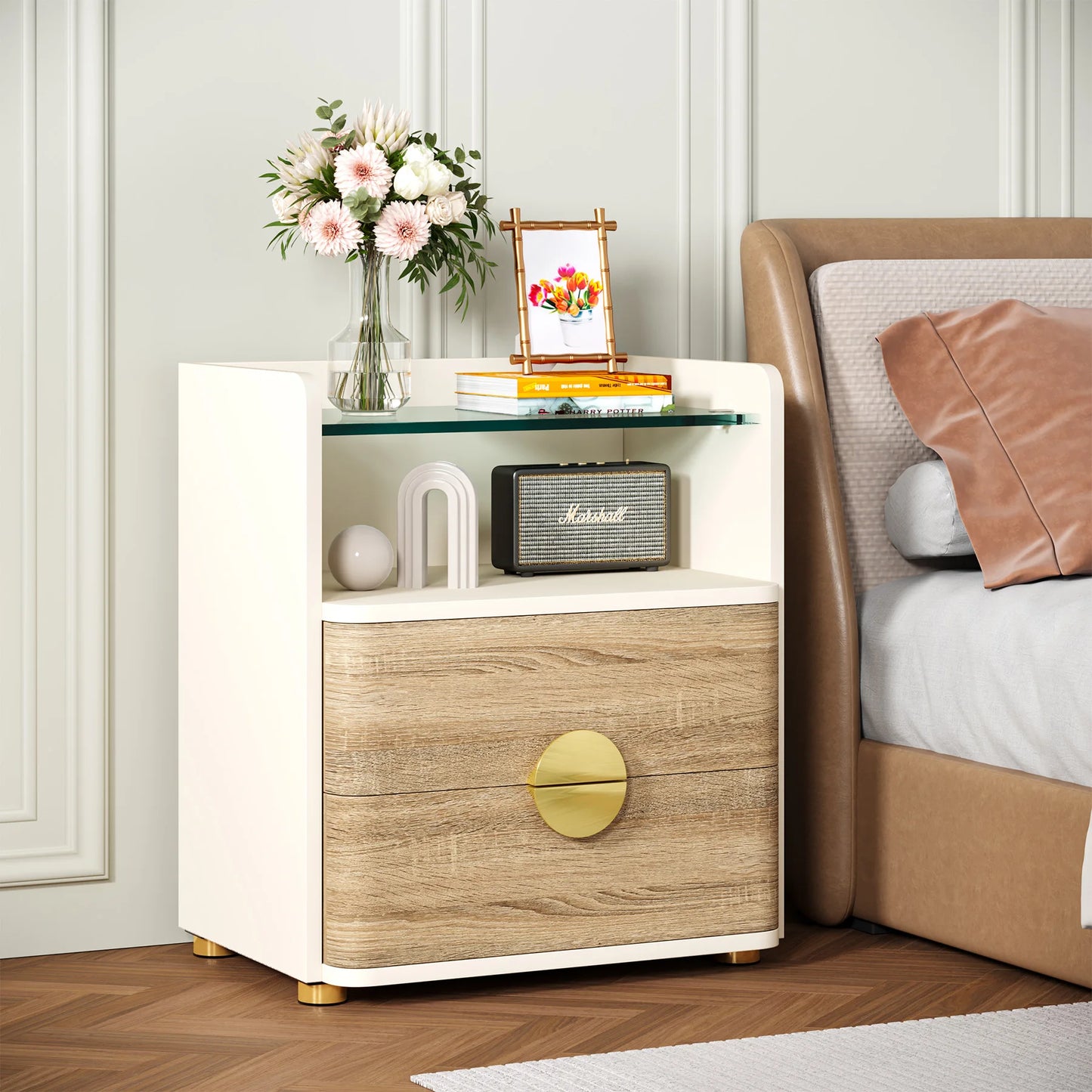 Nightstands, 2-Drawer Modern Night Stand