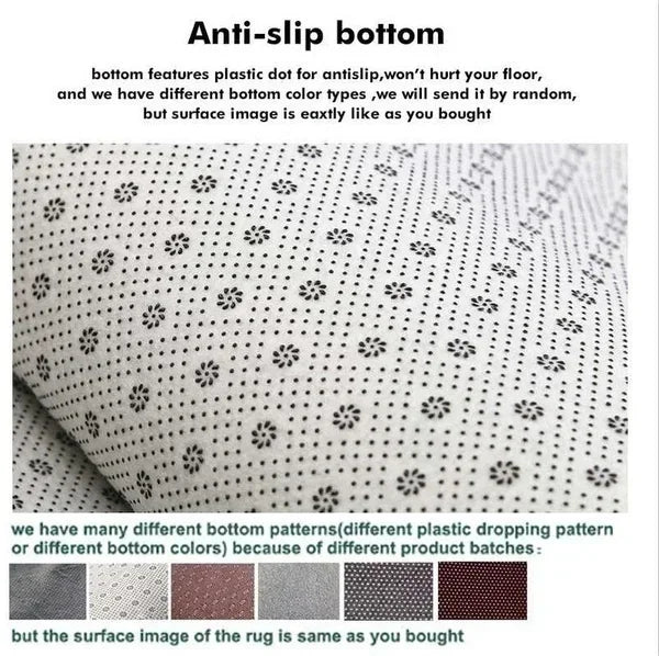 Green RugLiving Room Washable Abstract
