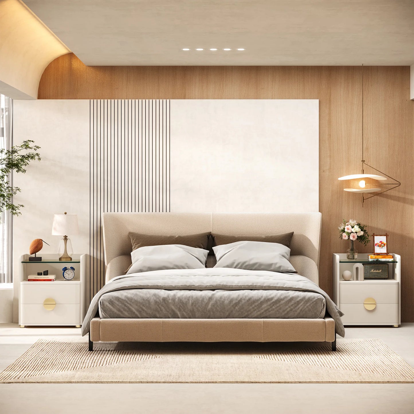 Nightstands, 2-Drawer Modern Night Stand