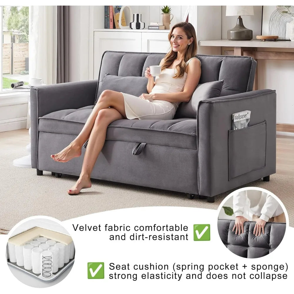 3 in 1 Convertible Sleeper Sofa Bed