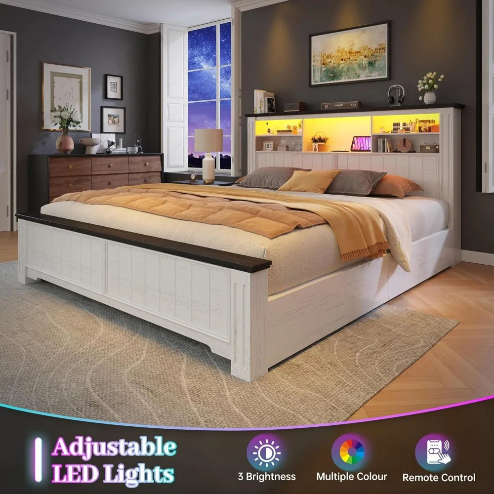 Queen Bed Frame with Headboard