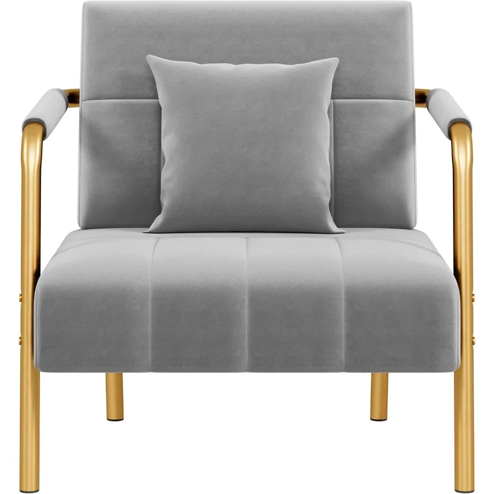 30" W Accent Chair – Velvet Oversized Armchair