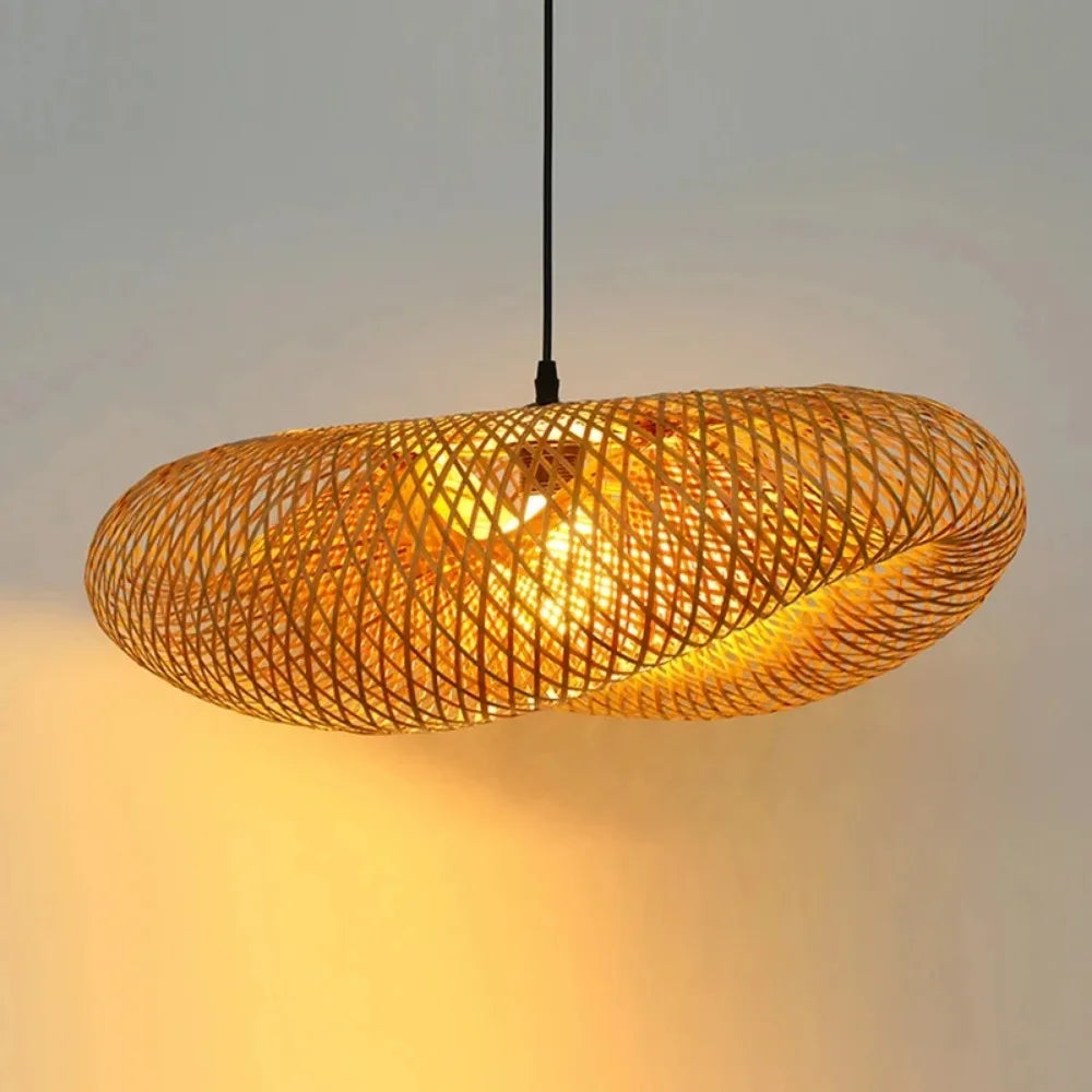 Bamboo Weaving LED Pendant Light HandMade