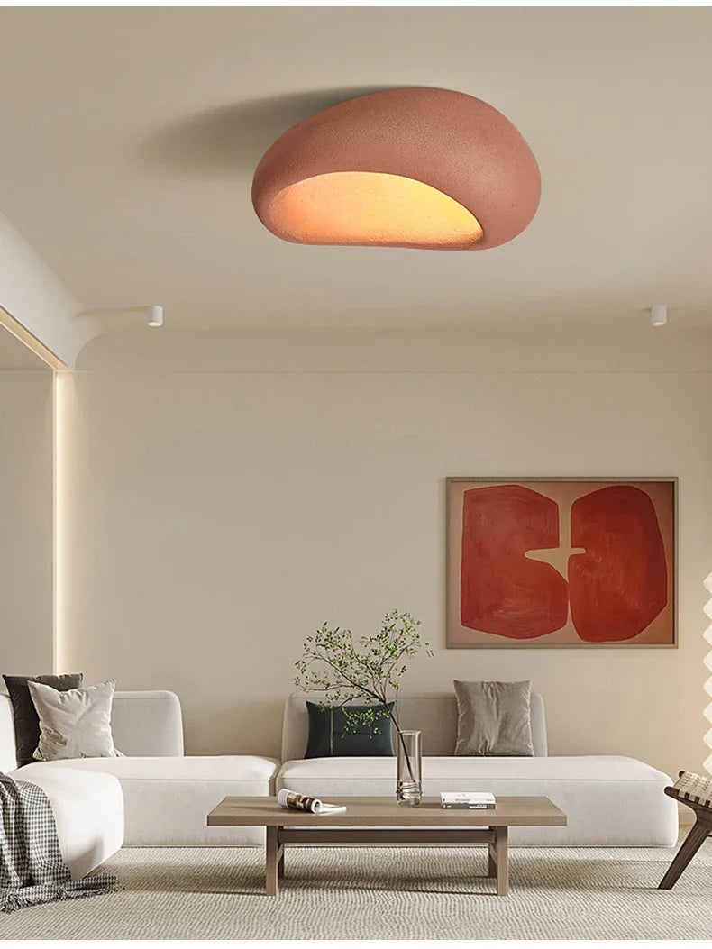 Modern Wabi Sabi Led Ceiling Lamp Living