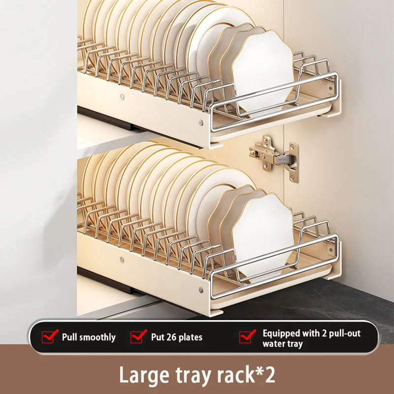 Pull Out Dish Racks Stainless Steel Bowl