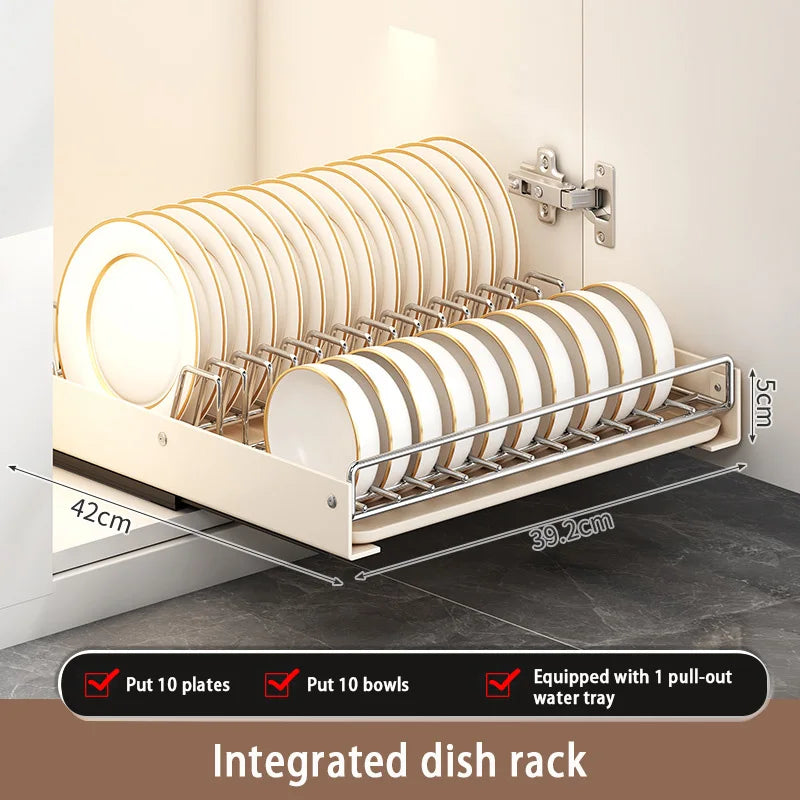 Pull Out Dish Racks Stainless Steel Bowl