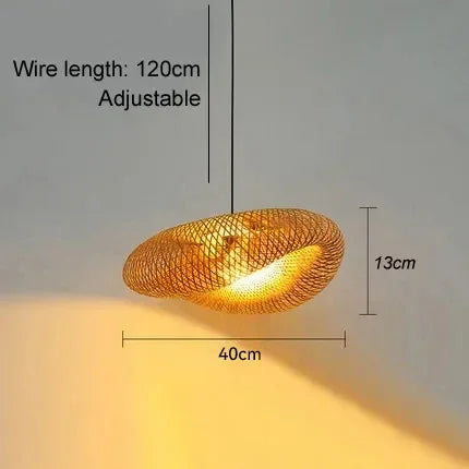 Bamboo Weaving LED Pendant Light HandMade