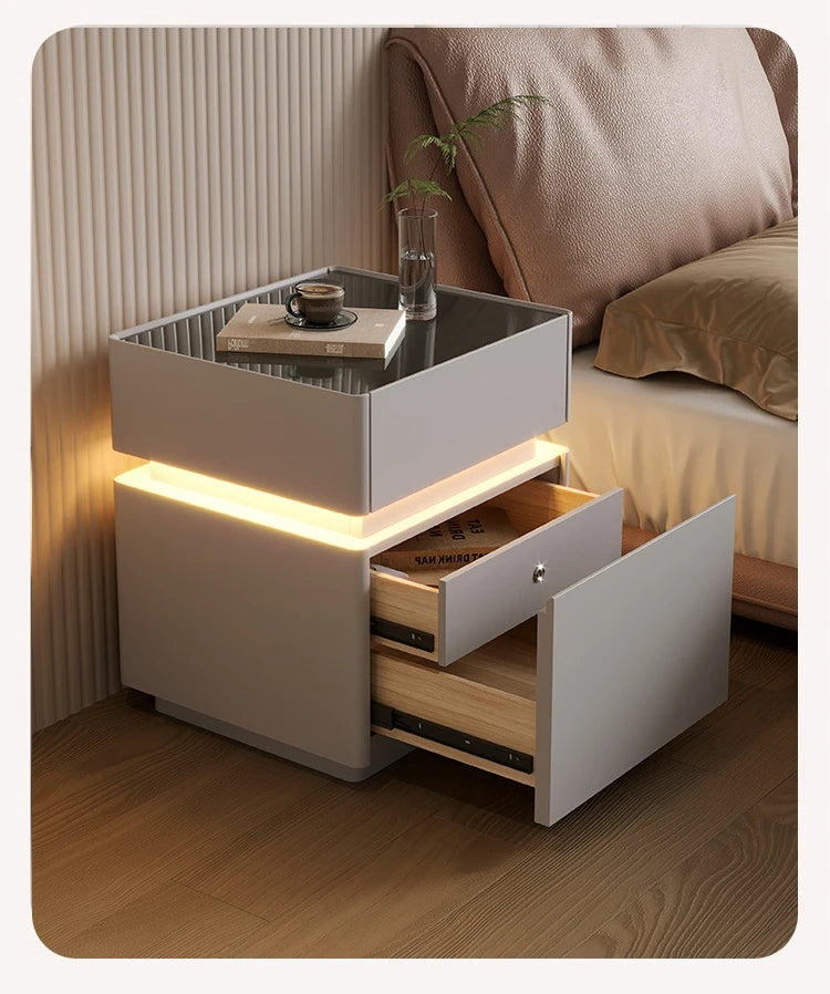 Minimalist Wooden Nightstand Luxury Modern
