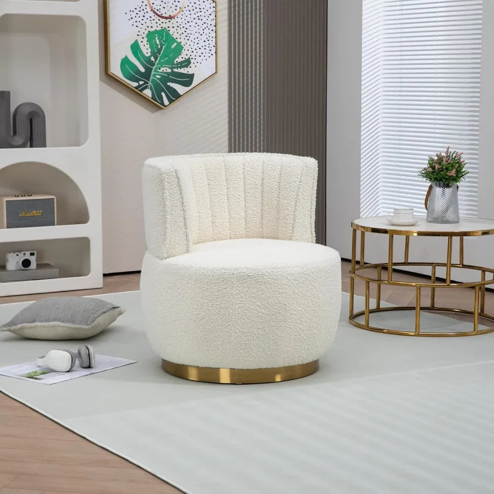 Swivel Barrel Chair, Teddy Modern Accent Chair
