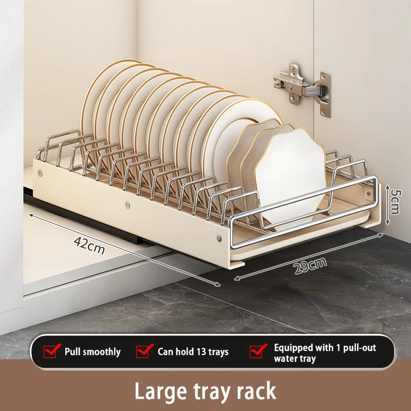 Pull Out Dish Racks Stainless Steel Bowl