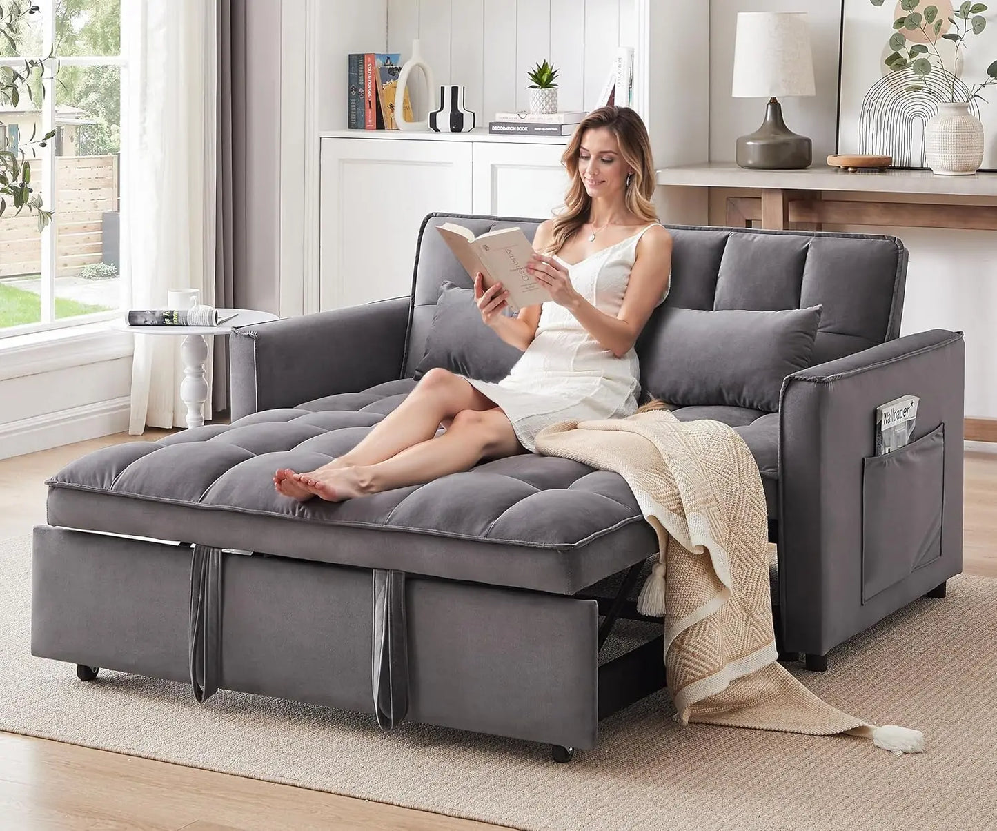 3 in 1 Convertible Sleeper Sofa Bed