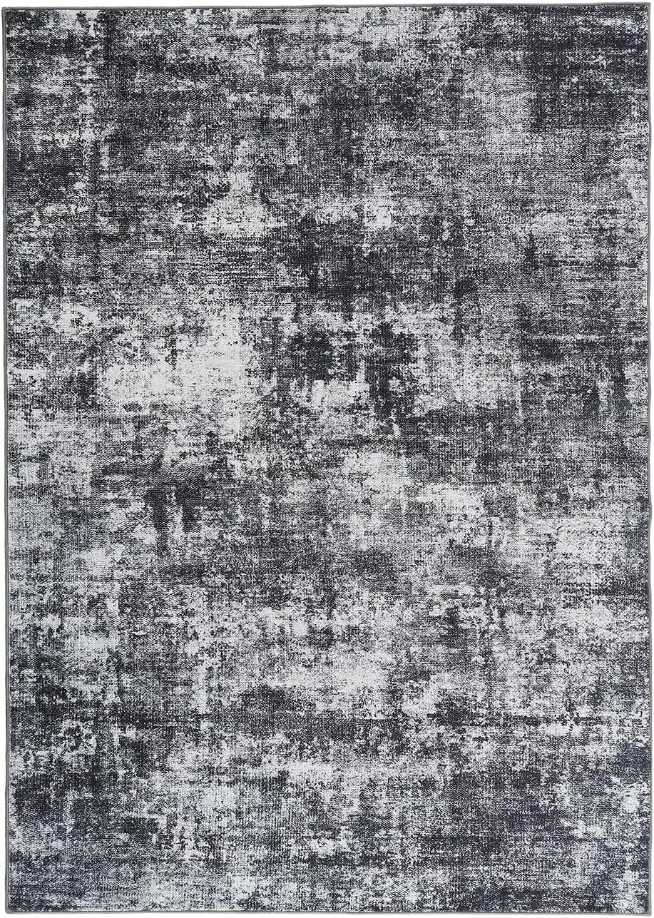 Green RugLiving Room Washable Abstract