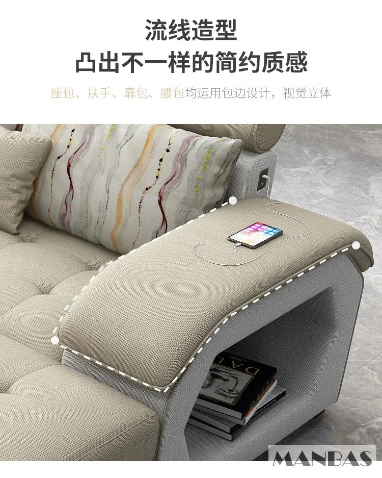 Linlamim Fabric Sofa Set Furniture Living Room