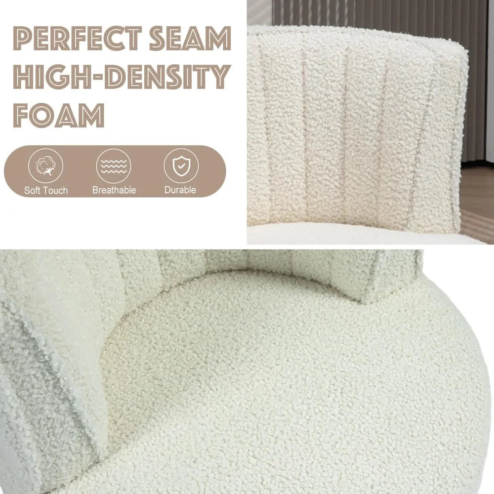 Swivel Barrel Chair, Teddy Modern Accent Chair
