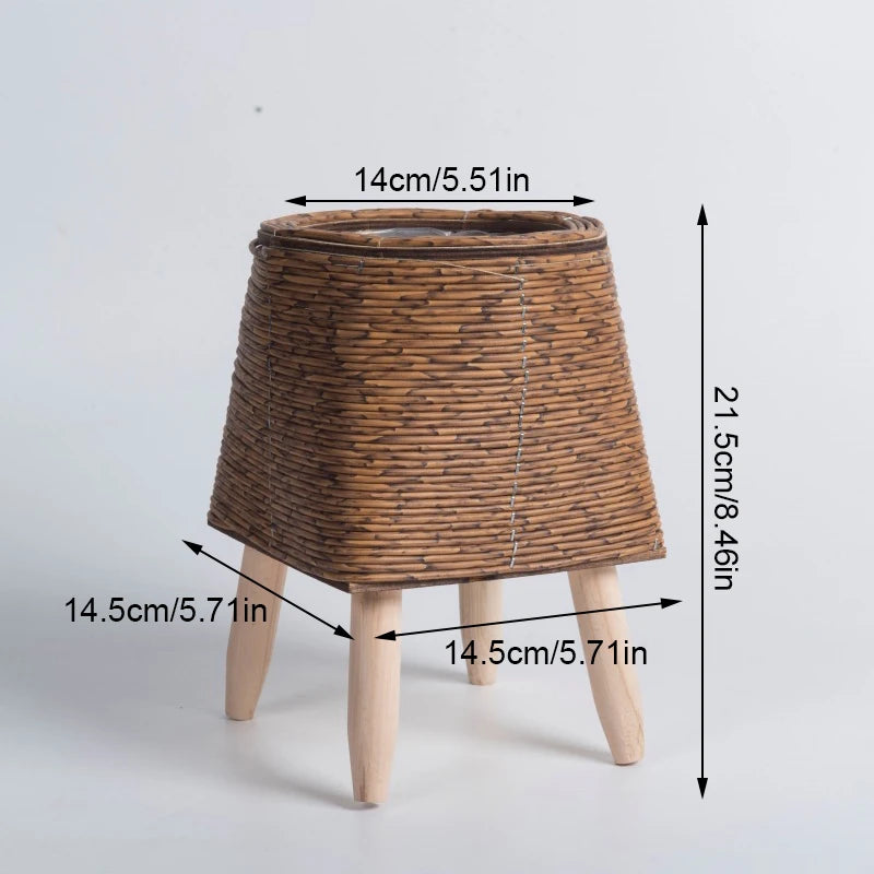 Nordic Flower Shelf Imitation Rattan Flower Pot