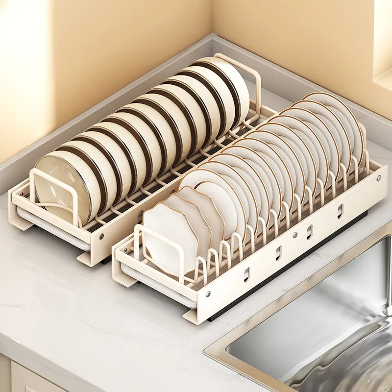 Pull Out Dish Racks Stainless Steel Bowl