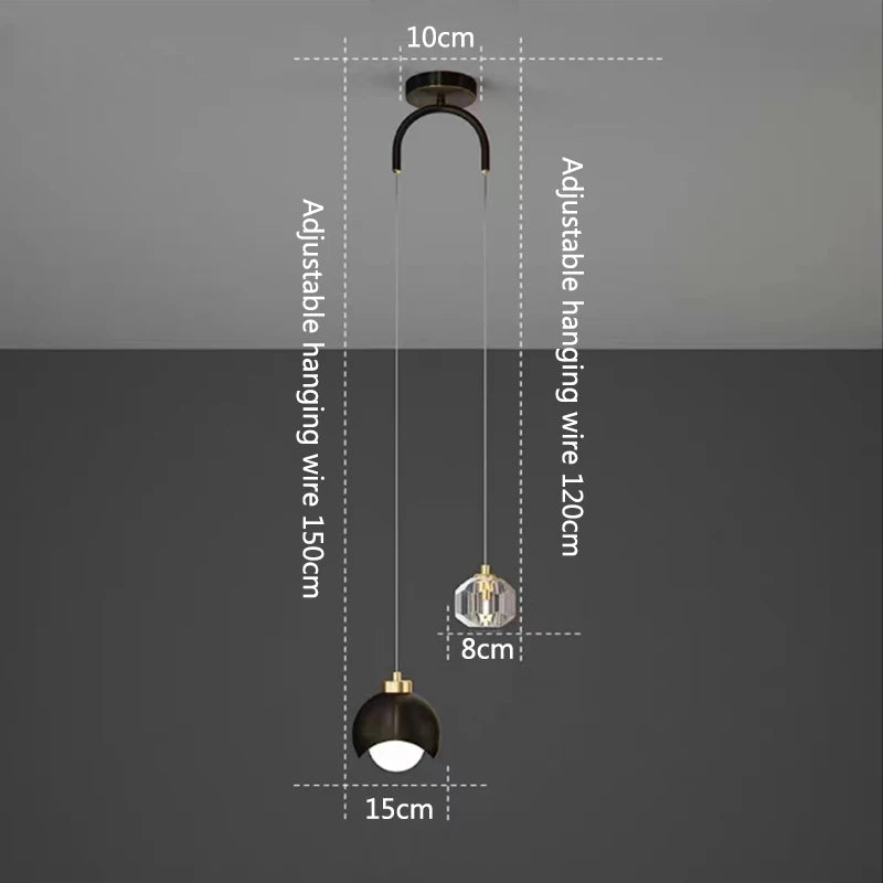 Modern Simple Crystal Pendant Light