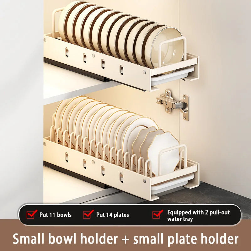Pull Out Dish Racks Stainless Steel Bowl