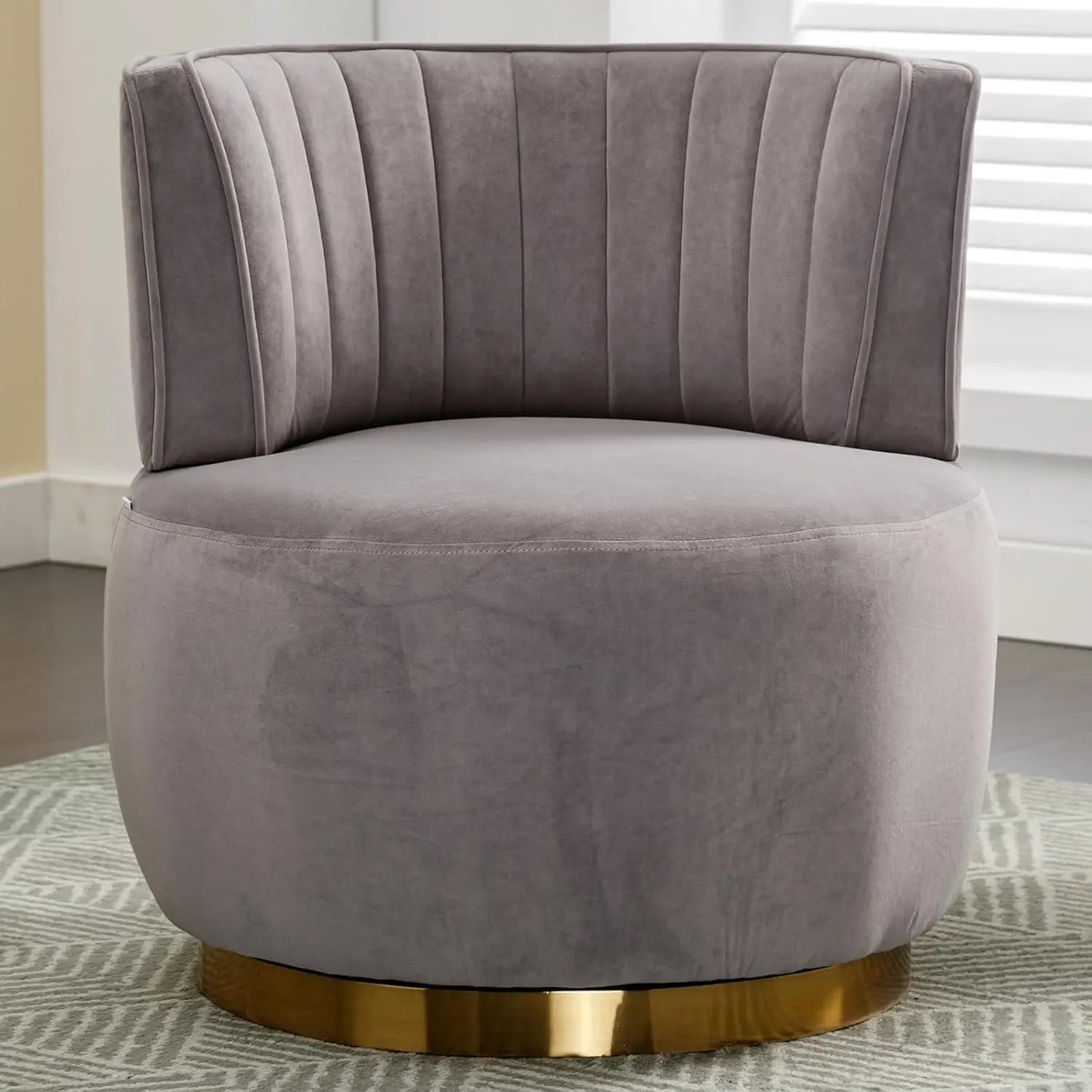Swivel Barrel Chair, Teddy Modern Accent Chair
