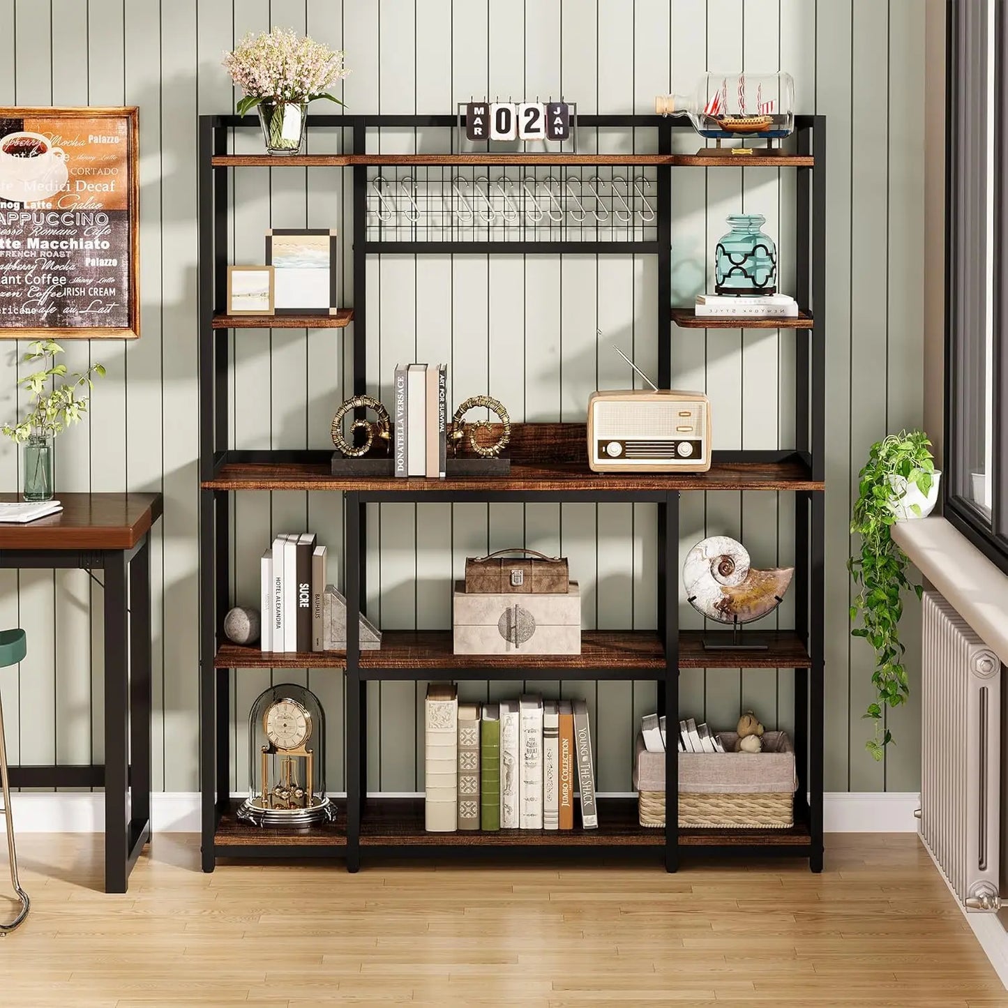 Kitchen Bakers Rack, Microwave Stand, 55"