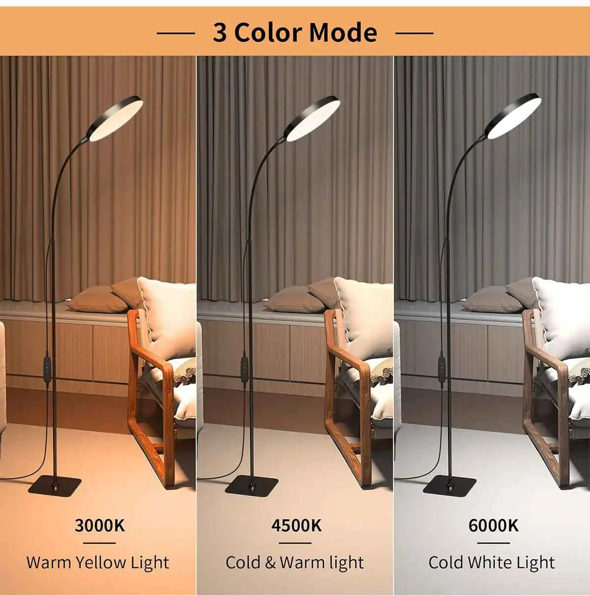 LED Floor Lamp Changeable Reading Lamp