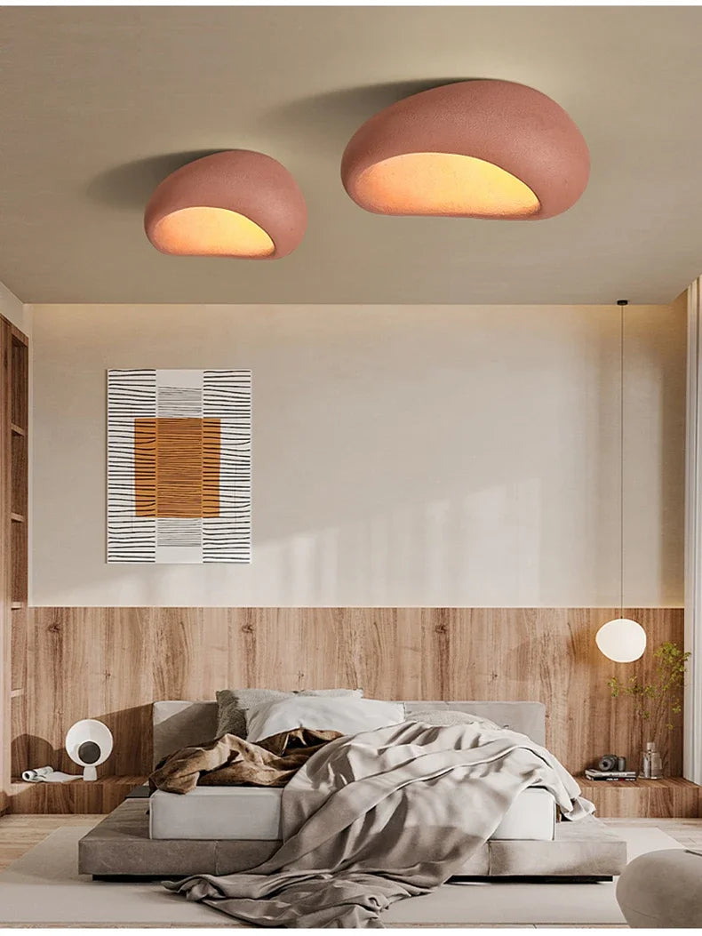 Modern Wabi Sabi Led Ceiling Lamp Living