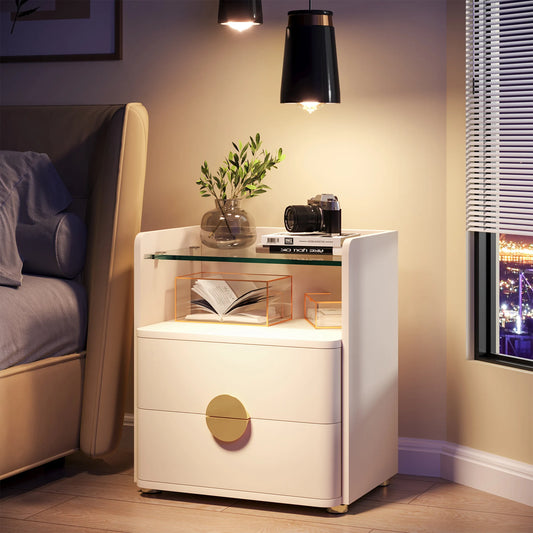 Nightstands, 2-Drawer Modern Night Stand