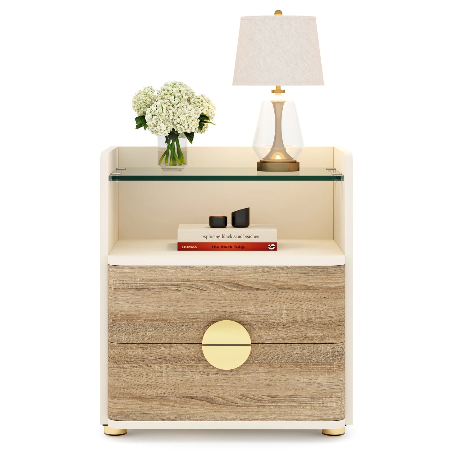 Nightstands, 2-Drawer Modern Night Stand