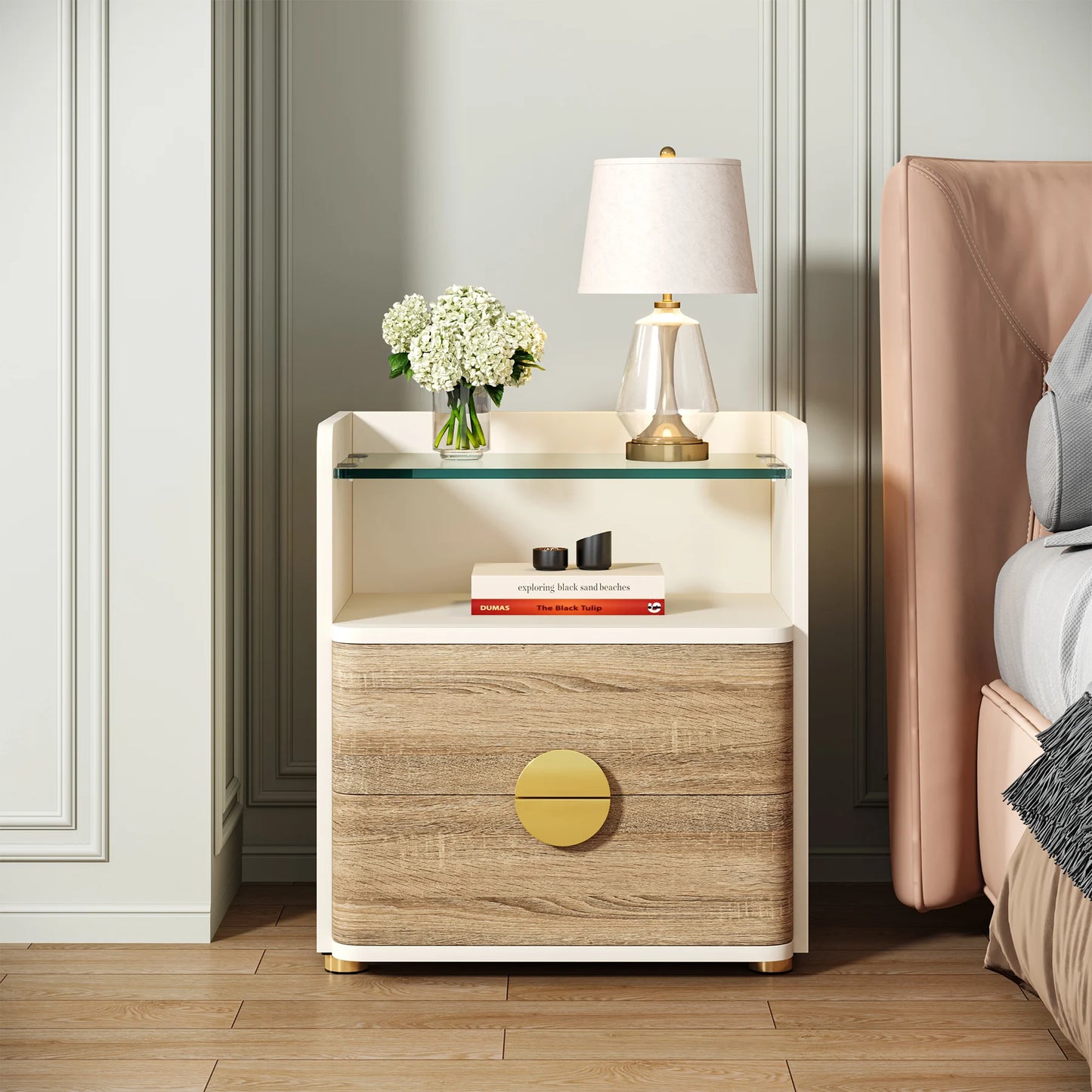Nightstands, 2-Drawer Modern Night Stand