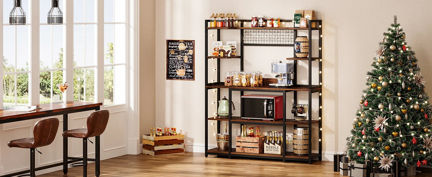 Kitchen Bakers Rack, Microwave Stand, 55"