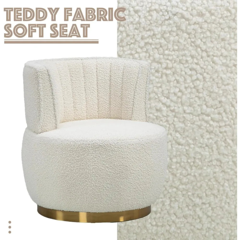 Swivel Barrel Chair, Teddy Modern Accent Chair