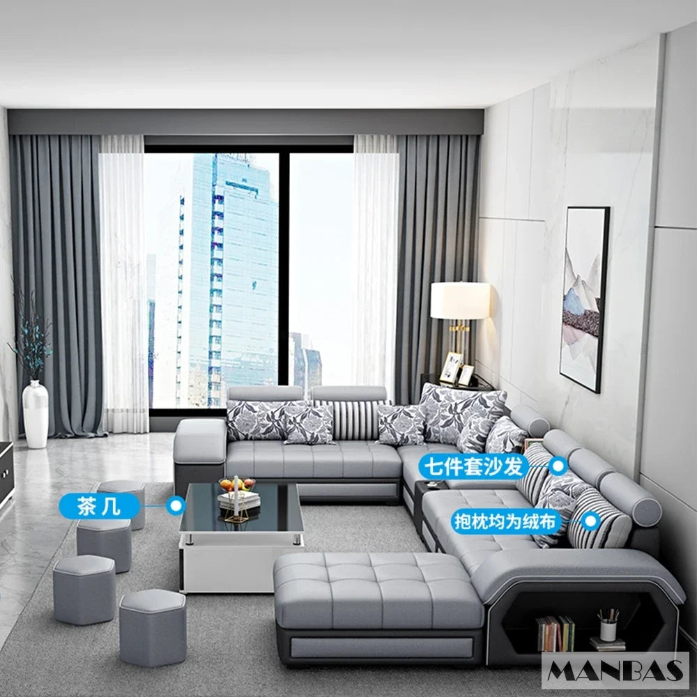 Linlamim Fabric Sofa Set Furniture Living Room