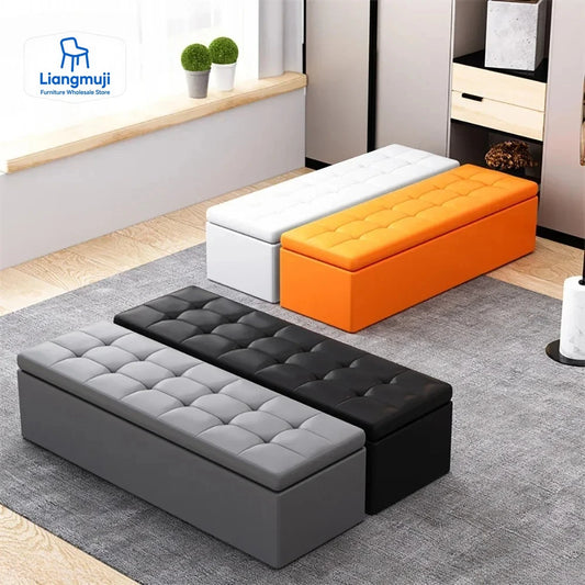 Living Room Shoe Changing Bench Stool Storage