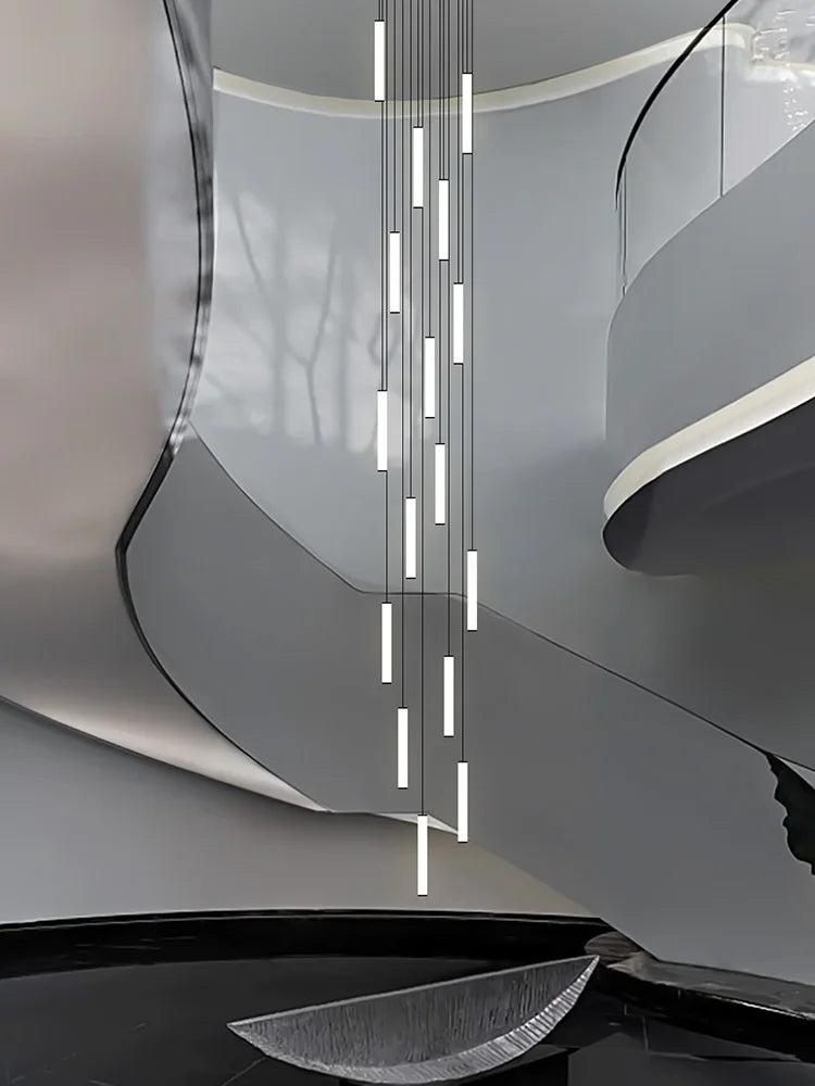 LED Long Line Chandelier Modern Staircase