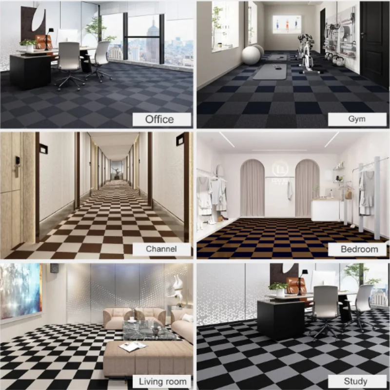 1/10/20/30/40pcs Floor Tiles Sticker Square Rug