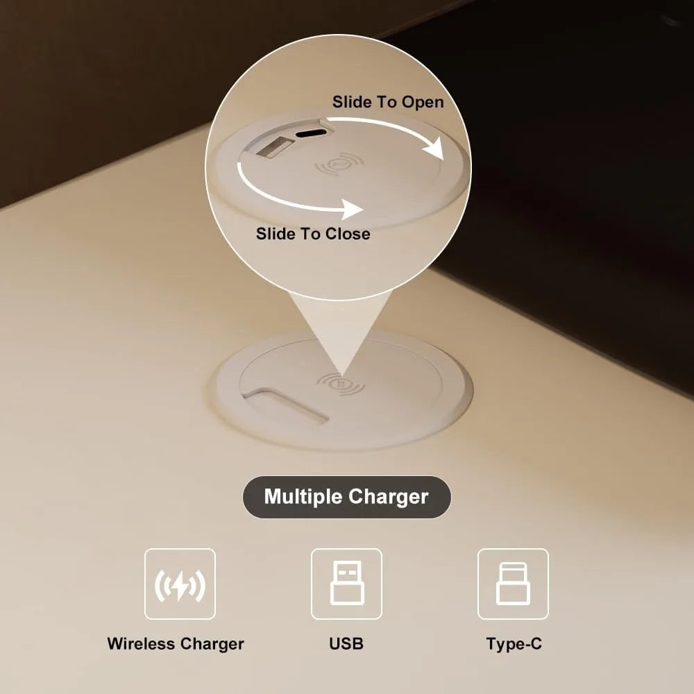 Smart Nightstand with Wireless Charging