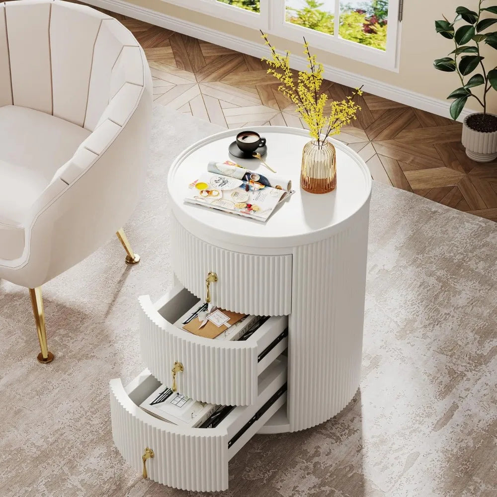 3 Drawers Nightstand Set of 2