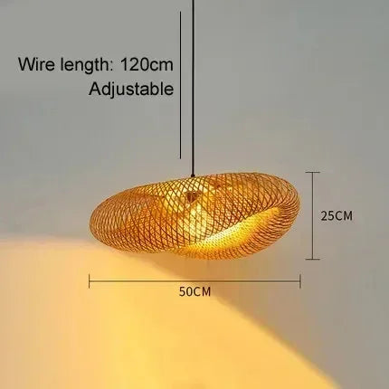 Bamboo Weaving LED Pendant Light HandMade