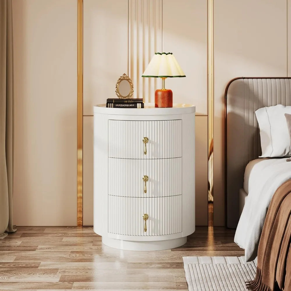 3 Drawers Nightstand Set of 2