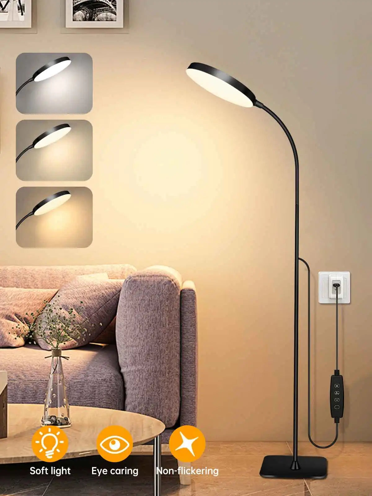 LED Floor Lamp Changeable Reading Lamp
