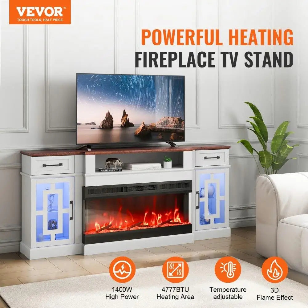 80 Inch Fireplace TV Stand