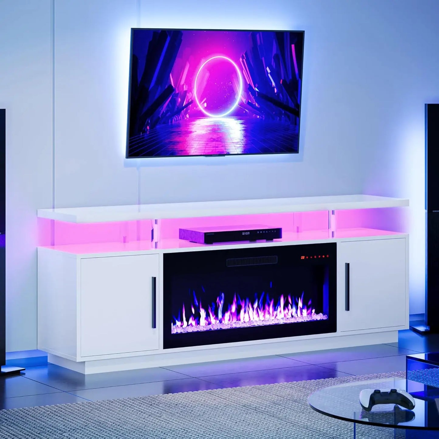 70" Fireplace TV Stand for TVs Up to 80"
