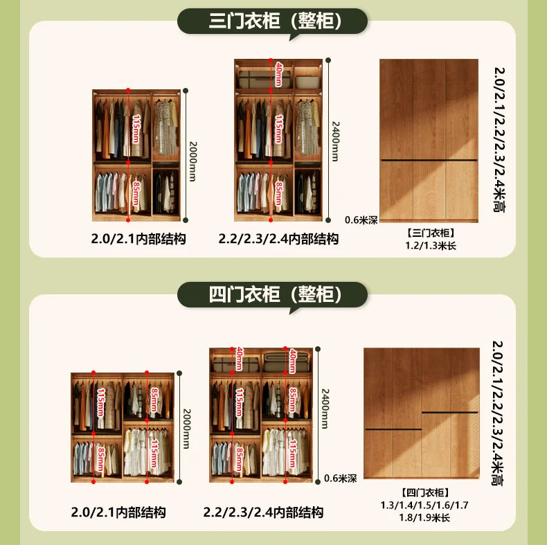 Custom-made Solid Wood Wardrobe New Oak