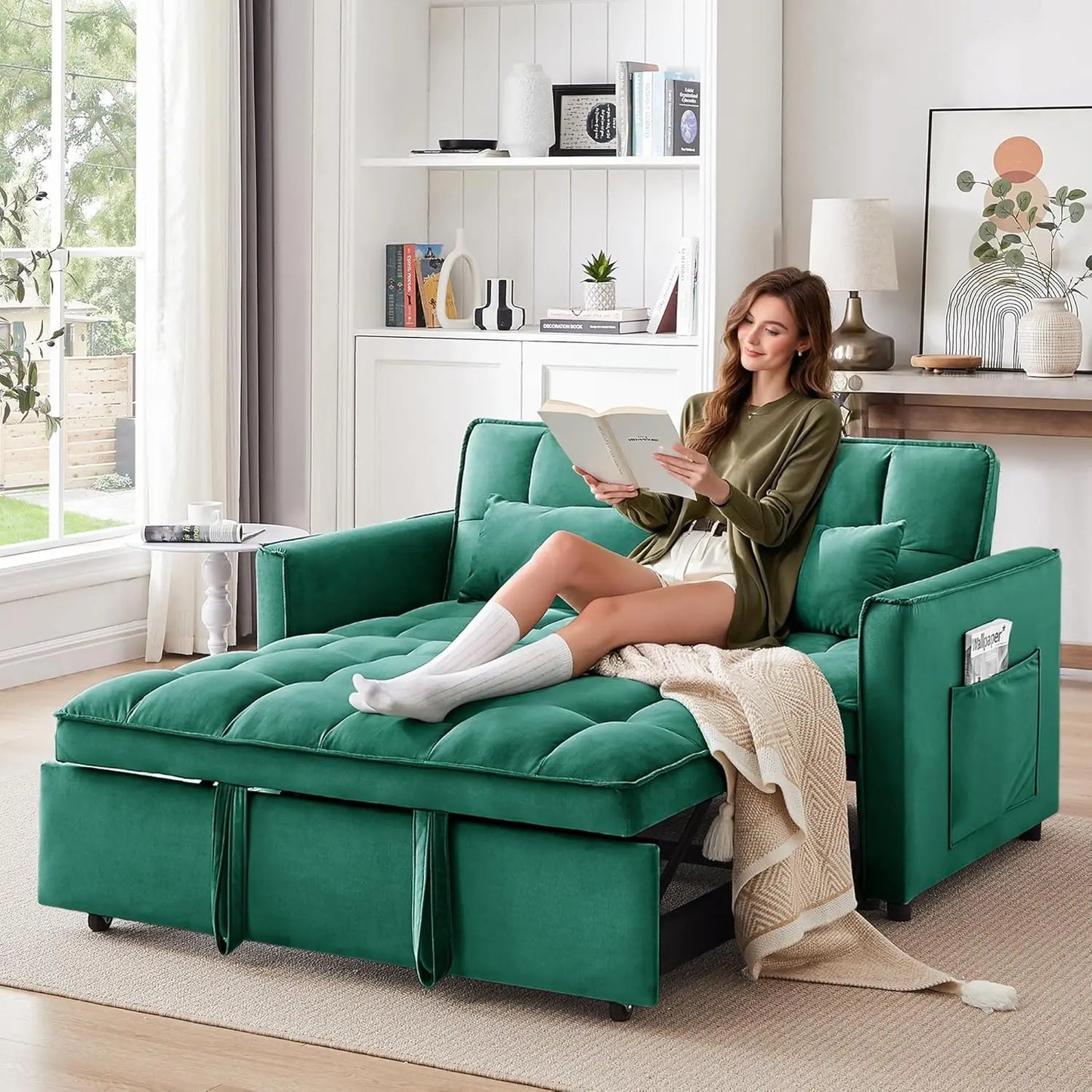 3 in 1 Convertible Sleeper Sofa Bed