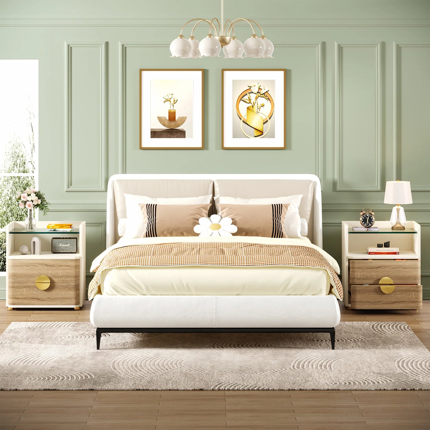 Nightstands, 2-Drawer Modern Night Stand