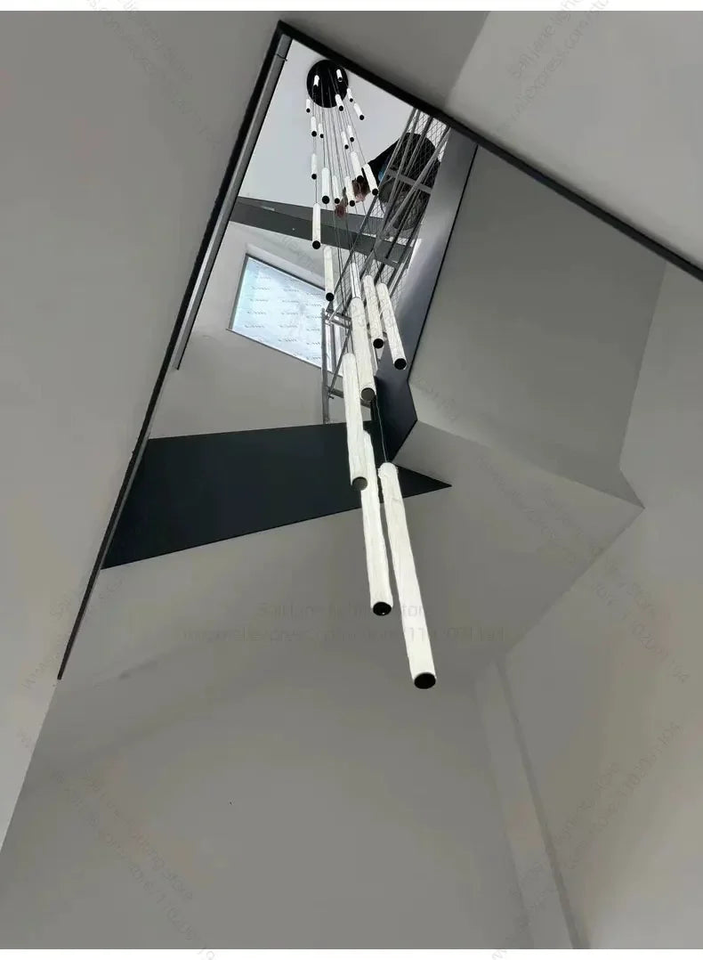 LED Long Line Chandelier Modern Staircase